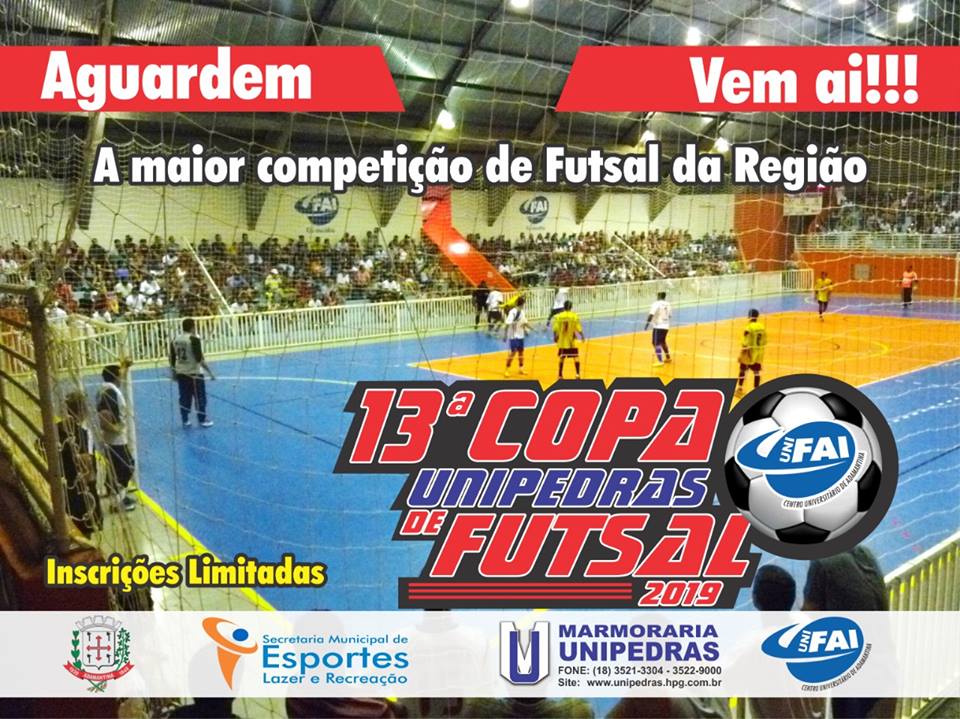 13ª edição da Copa UniFAI/Unipedras já tem 12 equipes inscritas