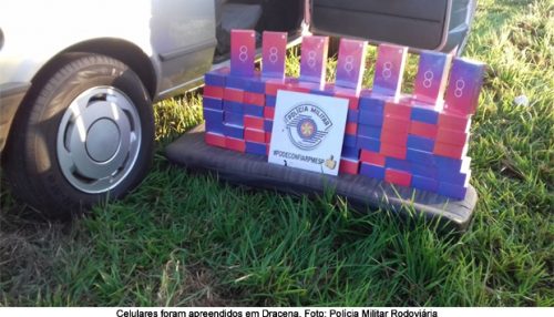 Fiscalização apreende 73 celulares estrangeiros escondidos em carro
