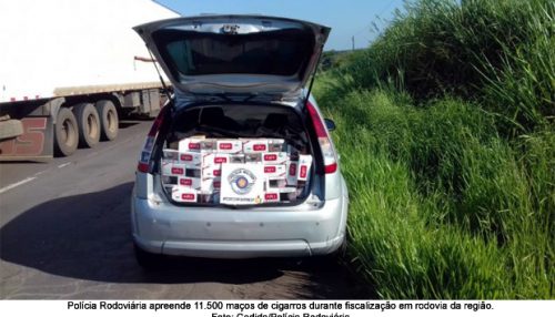 Polícia Rodoviária de Adamantina apreende 11 mil maços de cigarros oriundos do Paraguai