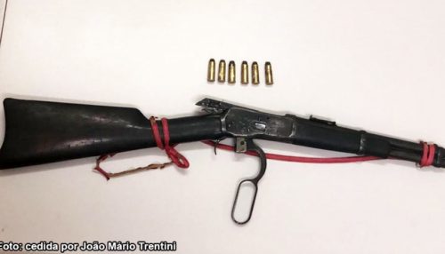 Polícia Civil de Iacri apreende carabina em moradia de propriedade rural do município