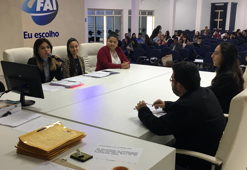 Curso de Direito da Unifai realiza audiências simuladas com alunos do 9º Termo