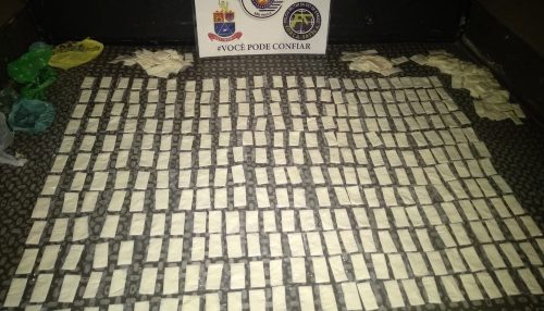 Após denúncias, Polícia Militar apreende quase 500 invólucros de cocaína em Flórida Paulista