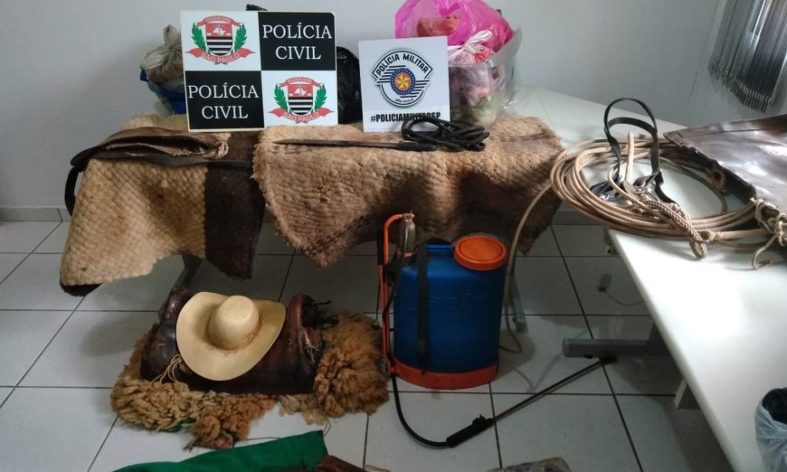 Grupo é preso em flagrante após furtar objetos e abater novilha de propriedade rural
