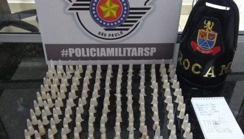 Traficante é preso com grande número de ependorfs de cocaína no Jardim Adamantina