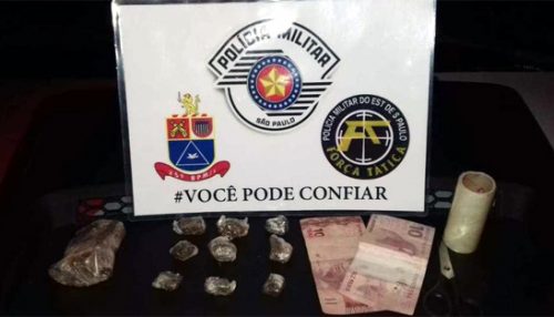 Força Tática prende jovem por tráfico de drogas em Junqueirópolis