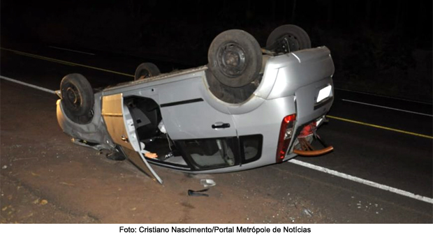 Capotamento na SP-294 deixa mulher e criança de 4 anos feridos