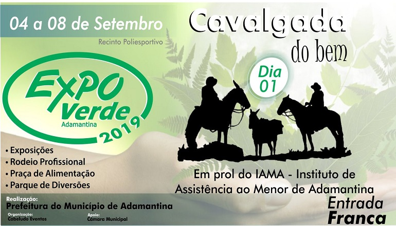 2ª Cavalgada do Bem da Expoverde acontece neste domingo (1)