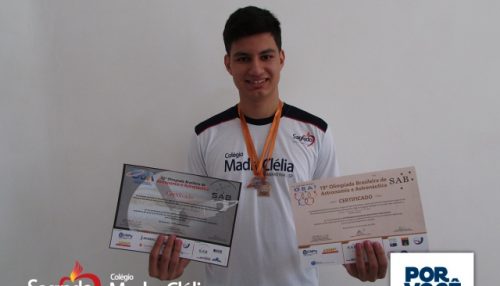 Aluno do 9º ano do Colégio Madre Clélia de Adamantina é pré-selecionado a participar das Olimpíadas Internacionais
