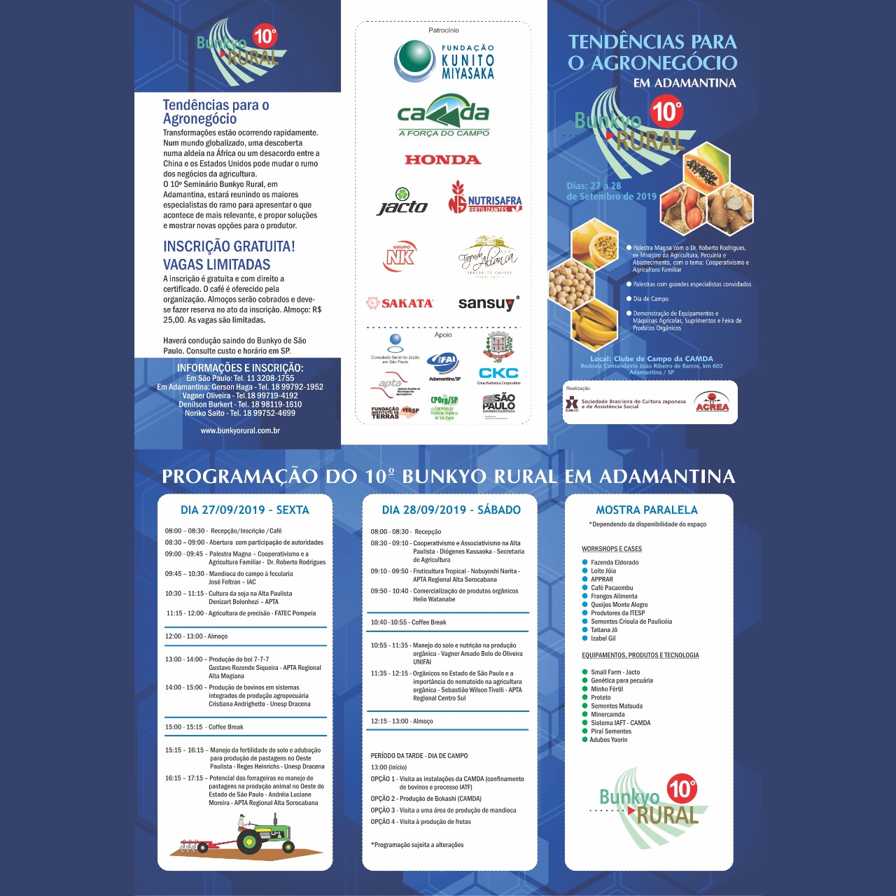 Ex-ministro abre o seminário Bunkyo Rural em Adamantina