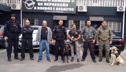 GOE de Adamantina visita unidade da Polícia Civil com emprego de Cães Policiais