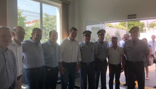 Governador em exercício do Estado de São Paulo visita a sede da 3ª CIA da PM em OC