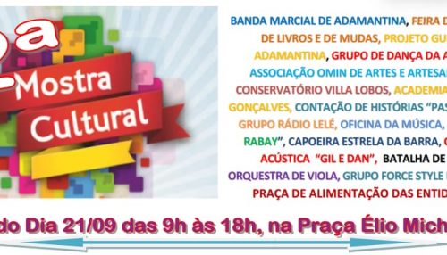 Secretaria de Cultura e Turismo de Adamantina realiza 2ª Mostra Cultural