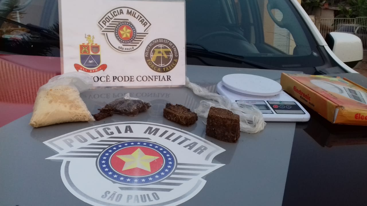 Força Tática da Polícia Militar prende duas pessoas por tráfico de drogas em Flórida Paulista