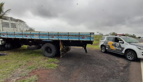 Polícia Rodoviária localiza caminhão furtado em Regente Feijó