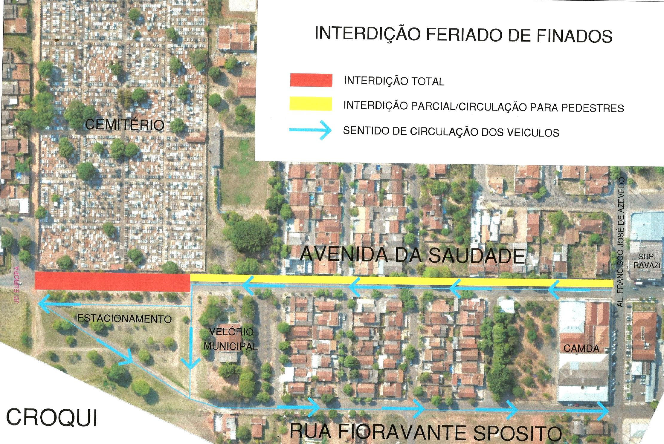 DEMTRAN anuncia alteração no trânsito durante o feriado de Finados em Adamantina