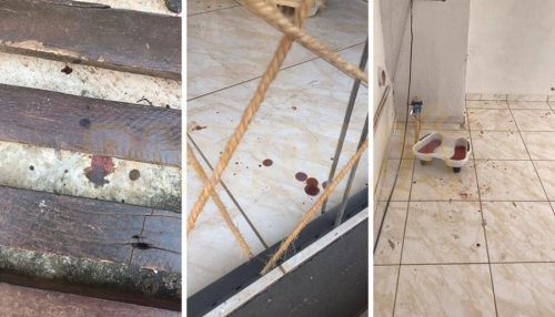 Ladrão deixa marcas de sangue após tentar furtar moradia em Bastos