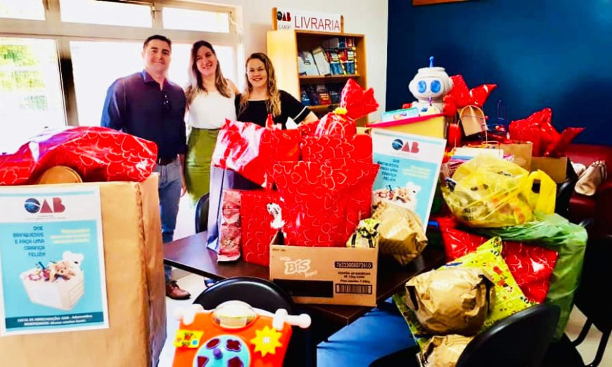 OAB de Adamantina arrecada e doa mais de 400 brinquedos na campanha “Faça uma criança feliz 2019”