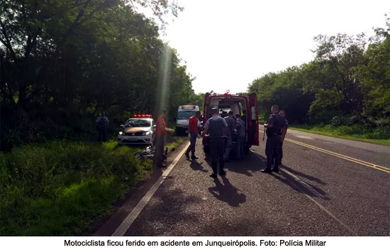 Pneu estoura, motociclista se desequilibra e cai na Rodovia Comandante João Ribeiro de Barros