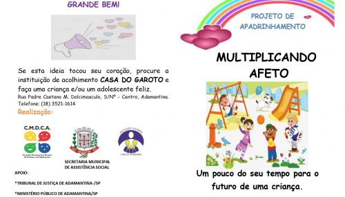 Secretaria de Assistência Social de Adamantina Promove lançamento do Projeto de Apadrinhamento Familiar “Multiplicando Afeto”