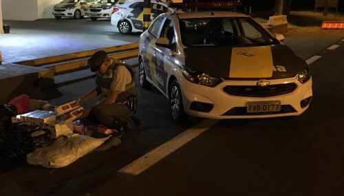 Polícia Rodoviária faz apreensão de material contrabandeado do Paraguai sem nota fiscal