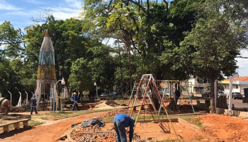 Avançam as obras do Parque do Foguete e Parque dos Pioneiros em Adamantina