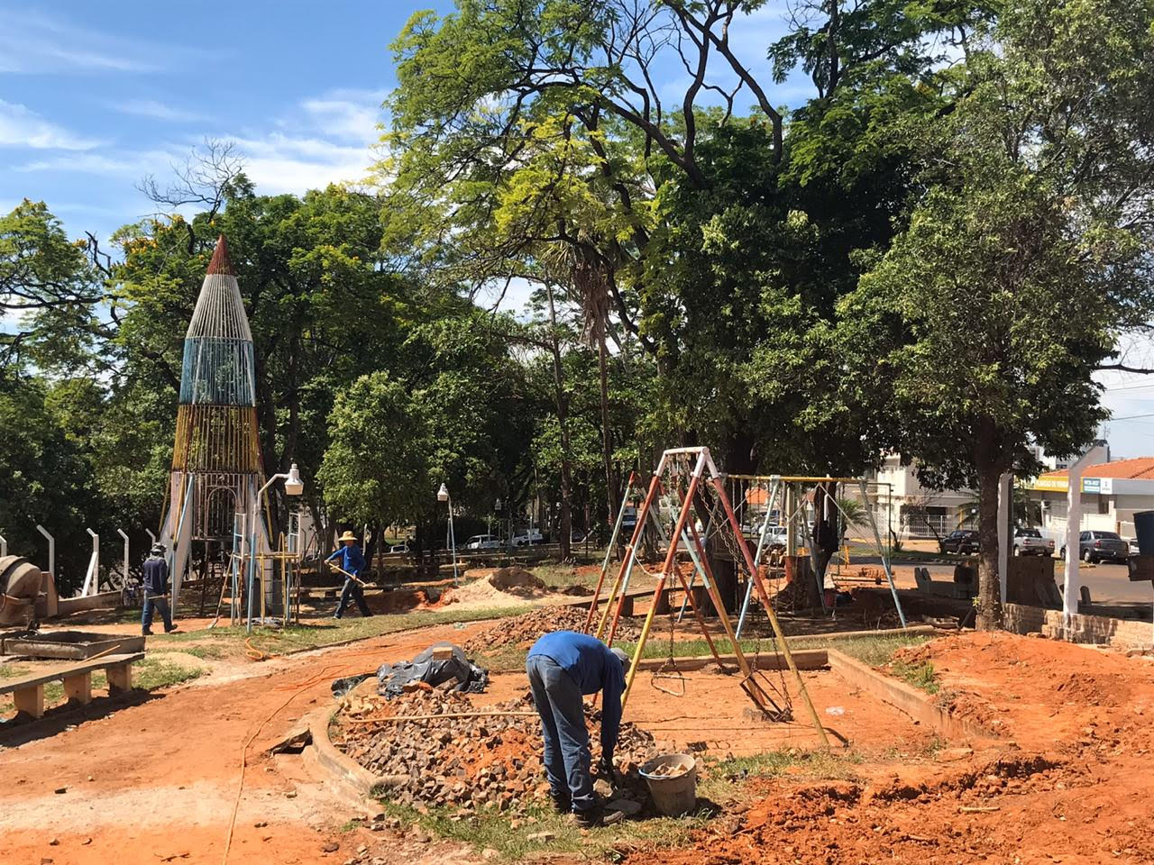 Avançam as obras do Parque do Foguete e Parque dos Pioneiros em Adamantina