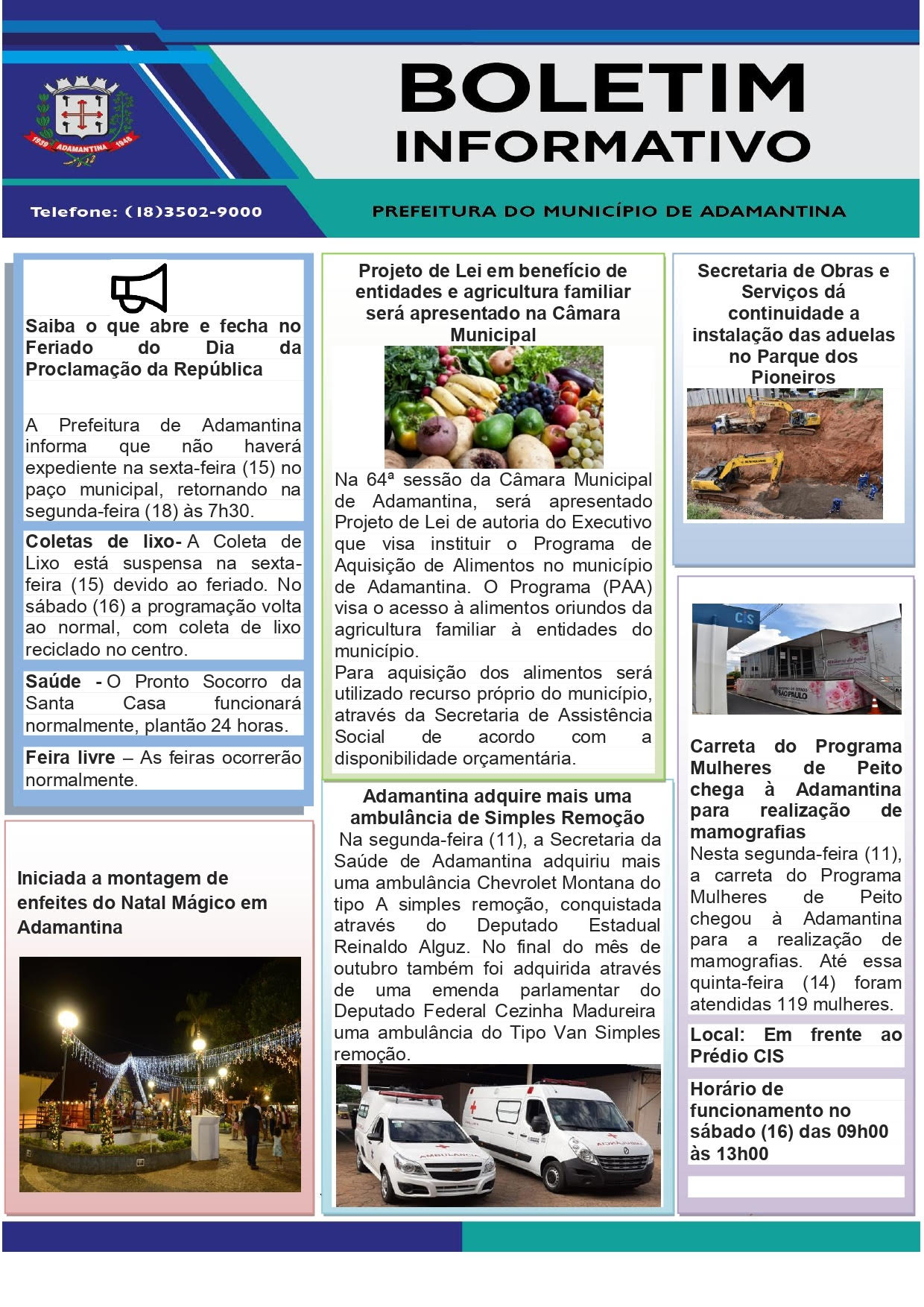 Prefeitura de Adamantina lança canal de contato com os munícipes para transmissão de notícias