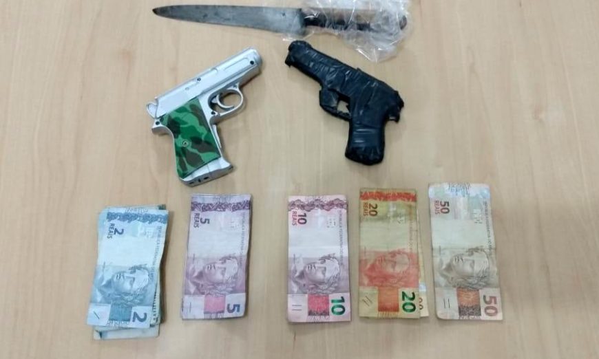 Menores armados assaltam conveniência e são detidos pela Polícia Militar em Adamantina