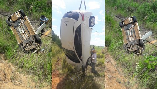 Carro sai da pista e cai em ribanceira entre Flórida Paulista e Adamantina