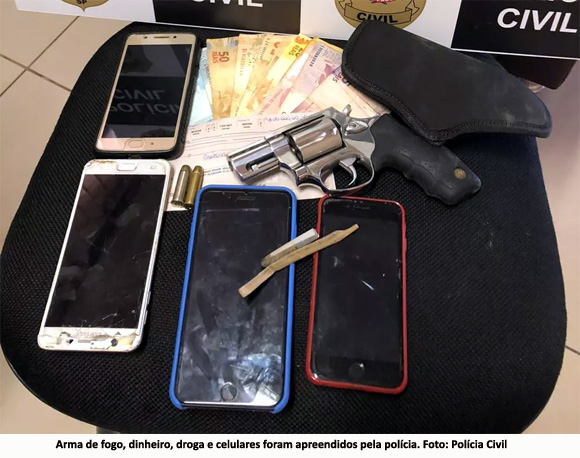 Homem é preso em flagrante por posse ilegal de arma de fogo, mas paga fiança e acaba liberado em Rinópolis