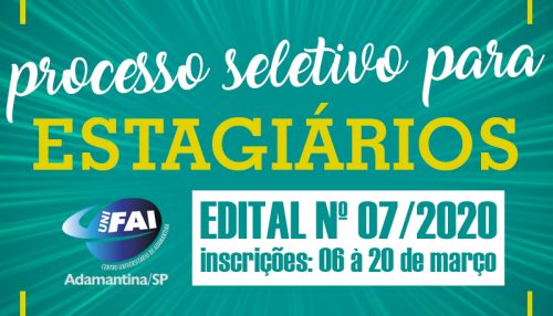 UniFAI abre inscrições de processo seletivo para estagiários até o dia 20