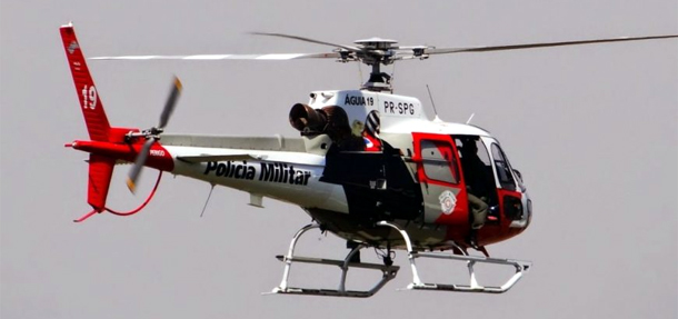 Helicóptero Águia da Polícia Militar faz patrulhamento aéreo na região