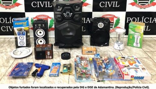 Policiais Civis das delegacias DIG e DISE de Adamantina esclarecem furtos e recuperam objetos
