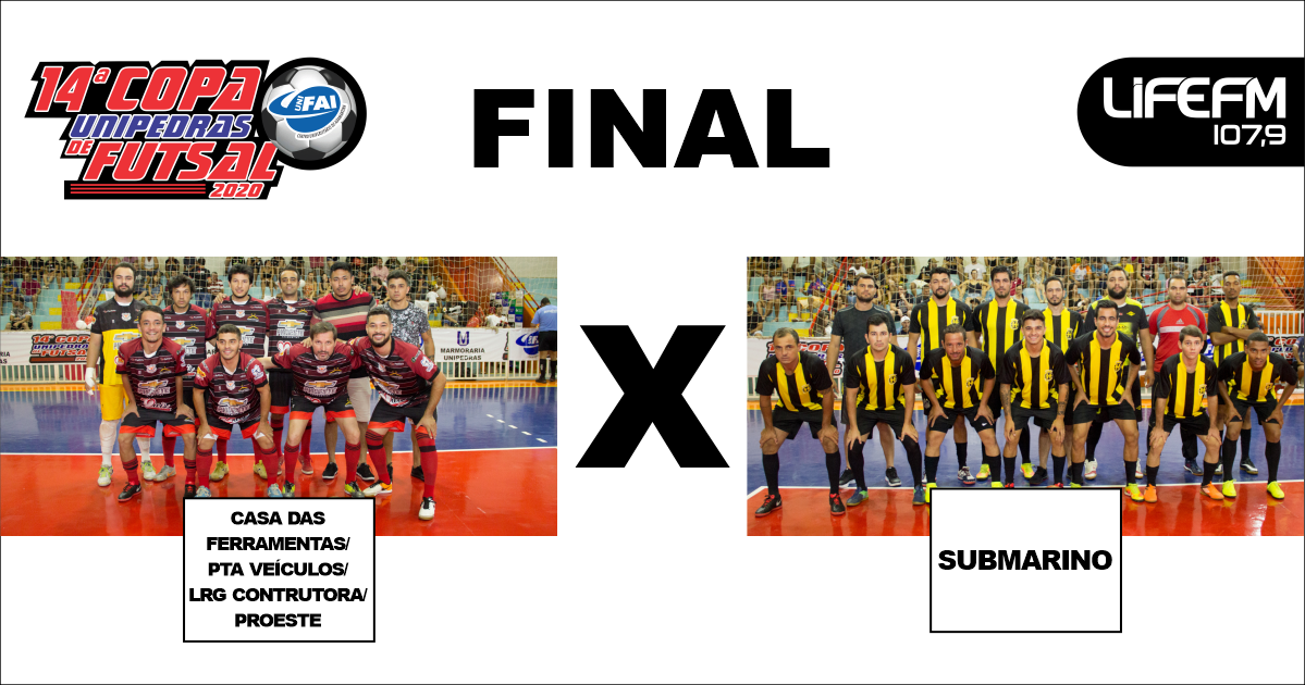 Casa das Ferramentas e Submarinos decidem a 14ª Copa Unipedras UNIFAI de Futsal