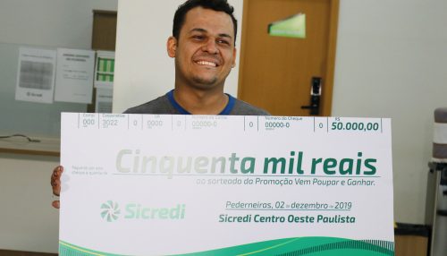 Com campanha de incentivo à poupança, Sicredi premia associados e distribui R$ 2,5 milhões