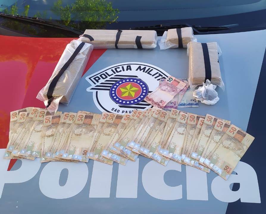 Polícia Militar de Adamantina faz grande apreensão de drogas e prende três pessoas