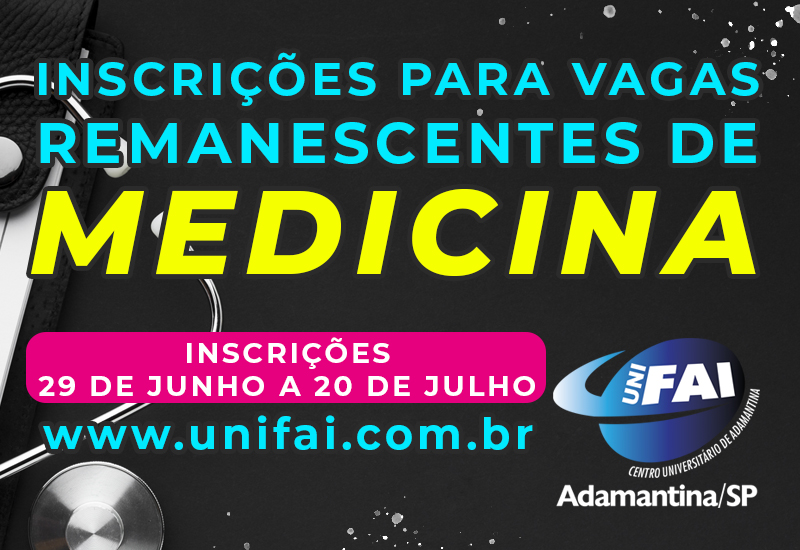 UniFAI abre inscrições para Vestibular de vagas remanescentes de Medicina a partir de 29 de junho