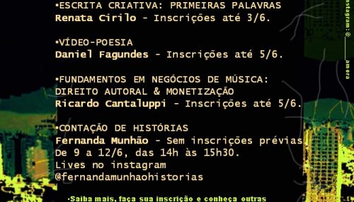 Oficinas culturais virtuais estão com inscrições abertas em Adamantina