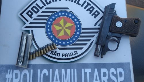 Após denúncia, Polícia Militar apreende arma e munições em Indaiá do Aguapeí