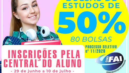 Processo seletivo da UniFai para bolsas de estudos de 50% tem inscrições abertas até o dia 10