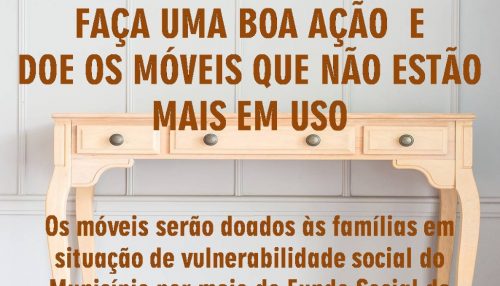 Móveis usados podem ser doados ao Fundo Social de Solidariedade de Adamantina