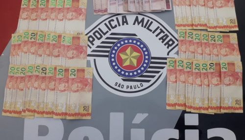 Homem é preso pela Polícia Militar em Adamantina portando dinheiro falso