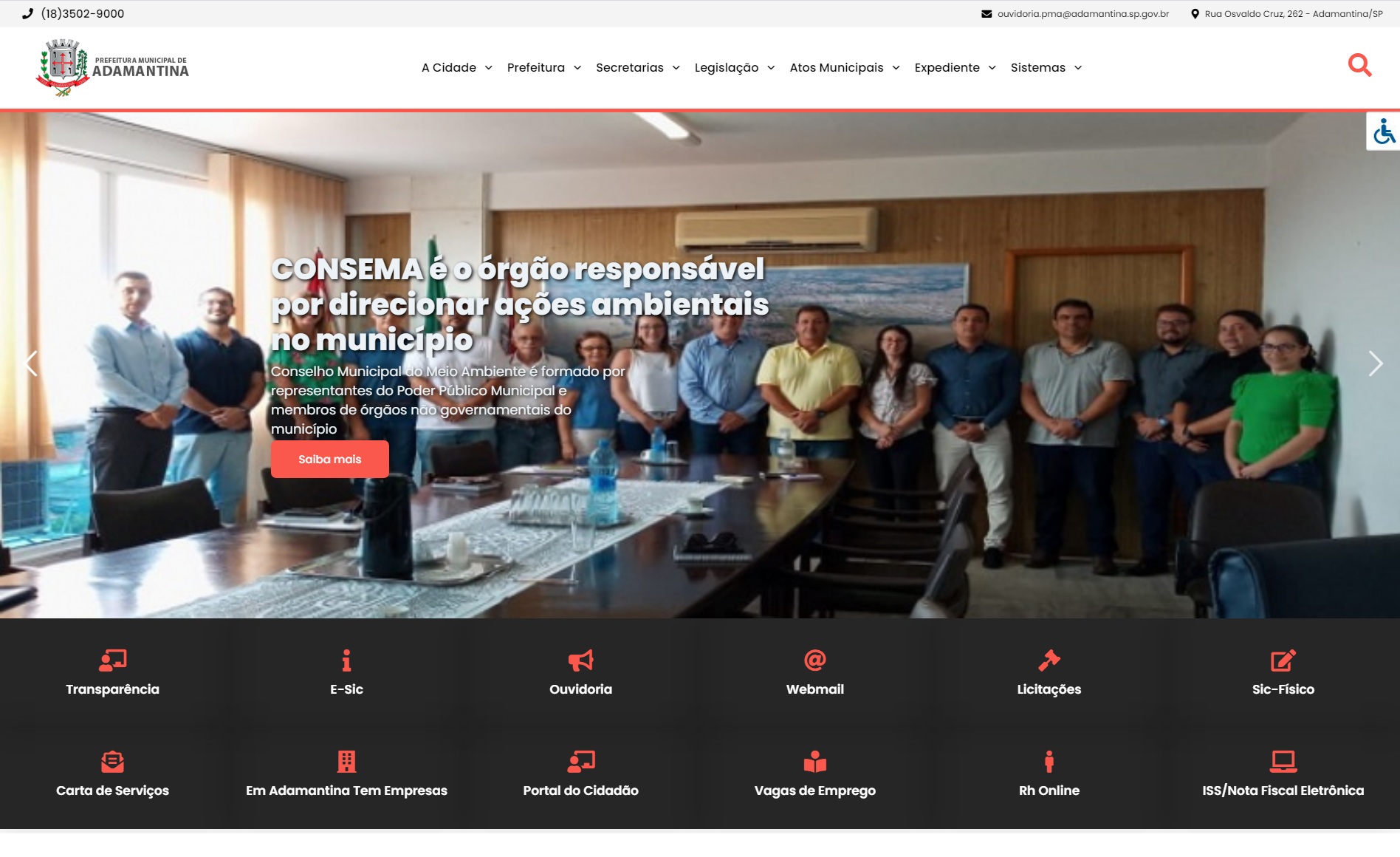 Prefeitura de Adamantina moderniza site oficial