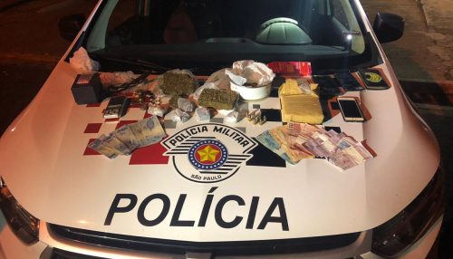 Em Lucélia, após abordagem a usuário de entorpecente, Polícia Militar prende traficantes e apreende grande quantidade de drogas