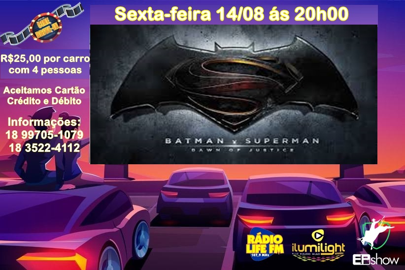 Três grandes atrações estão preparadas para o final de semana no Cine Drive In em Adamantina