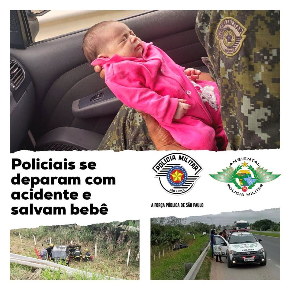 Durante trabalho de rotina, Policiais Militares Ambientais, salvam bebê de apenas 15 dias