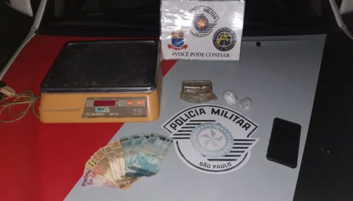 Em Dracena, homem é preso por tráfico de drogas após menor tentar fugir de abordagem