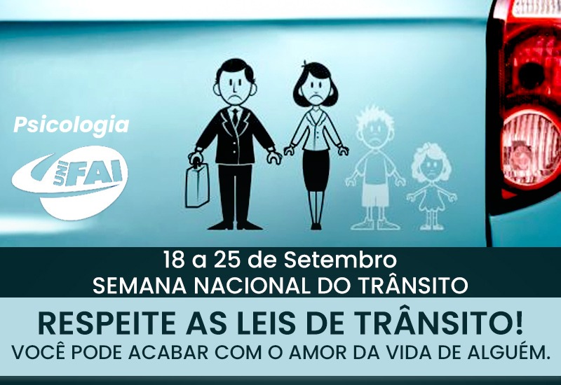 Curso de Psicologia da UniFAI desenvolve campanha na Semana Nacional do Trânsito