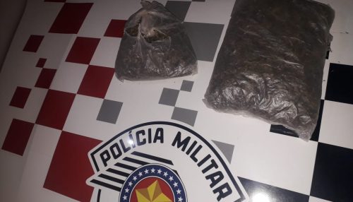 Em Lucélia, Policia Militar prende dois homens por trafico de drogas e associação para tráfico.
