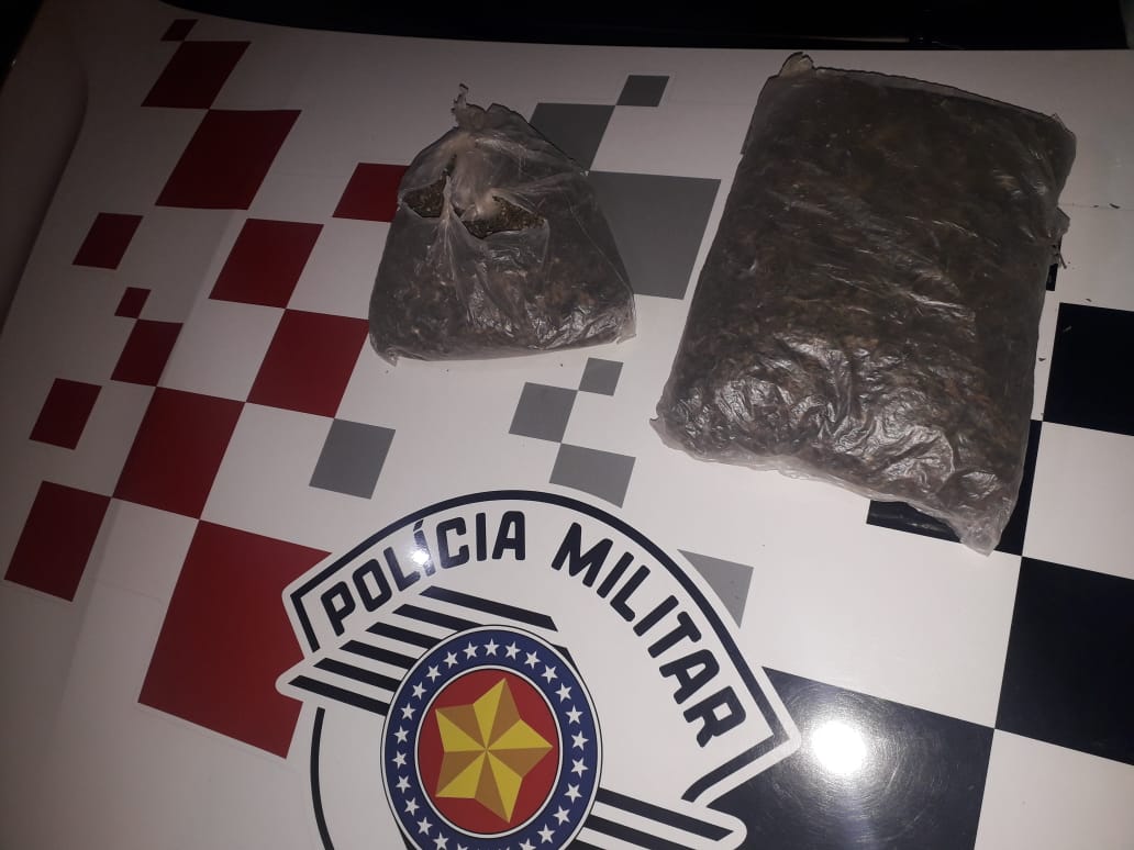 Em Lucélia, Policia Militar prende dois homens por trafico de drogas e associação para tráfico.